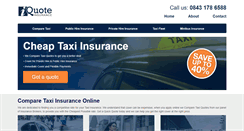 Desktop Screenshot of iquotetaxiinsurance.co.uk